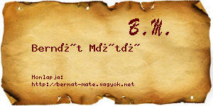 Bernát Máté névjegykártya