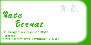 mate bernat business card