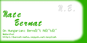 mate bernat business card